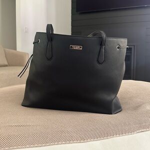 Large Kate Spade Black Leather Tote